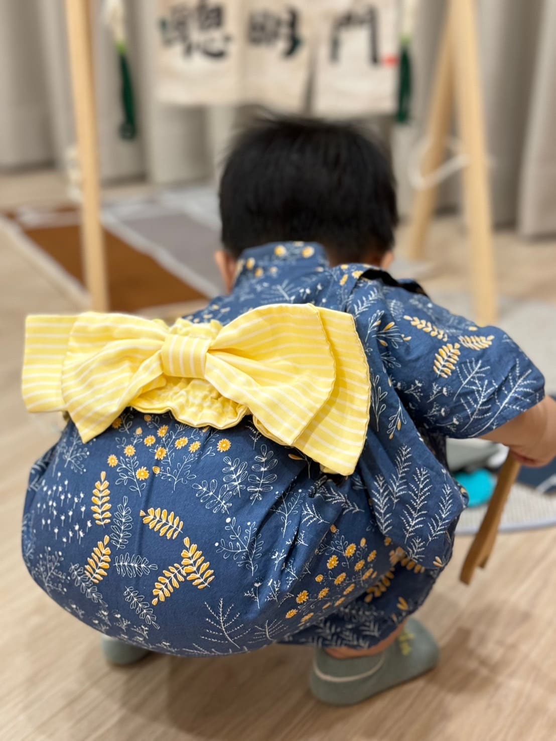 日式抓周服裝背面